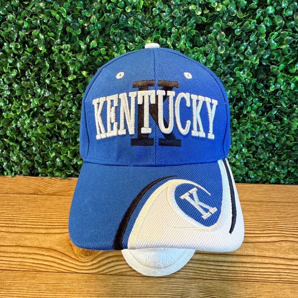 NWT Kentucky Hat Cap Adjustable One Size OSFA Blue White